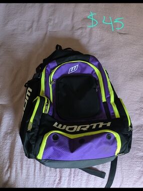 Worth Purple & Neon Green Backpack
